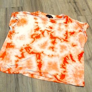 forever 21 orange tie dye shirt